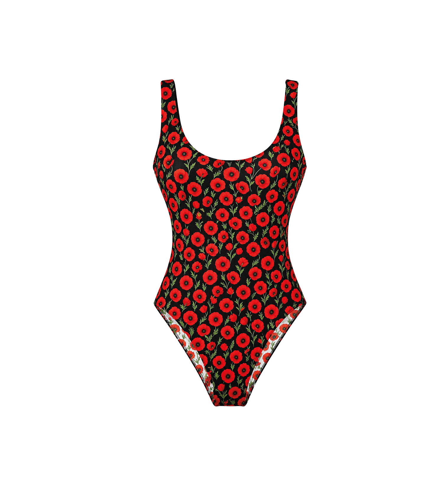 Acacia One Piece Reversible Black Poppy & White Poppy