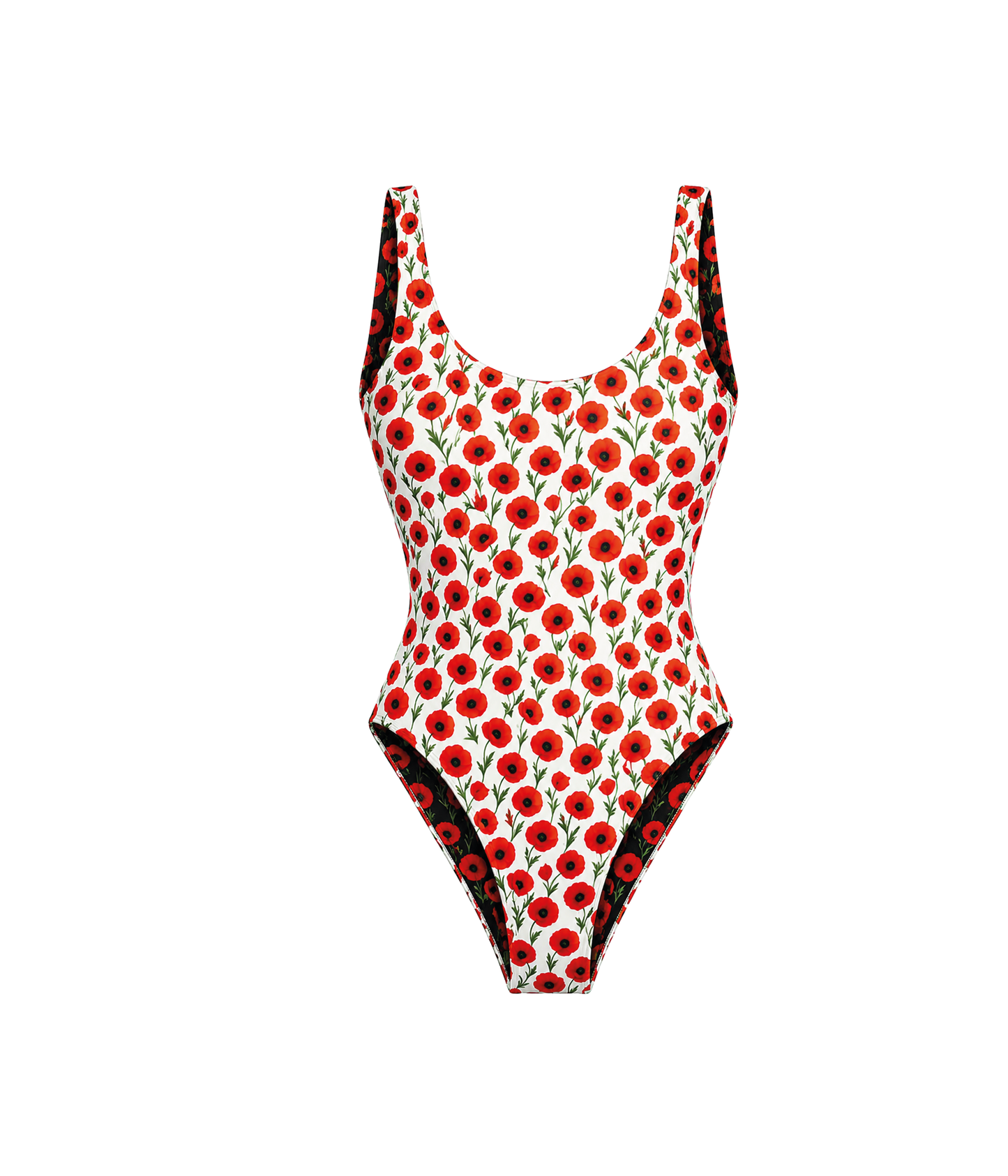 Acacia One Piece Reversible Black Poppy & White Poppy