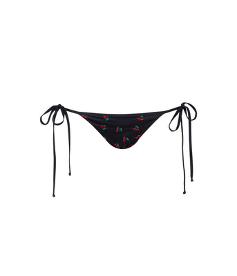 Verdelimon - Bottom - Bauta  - Les Coquettes -Black Embroidered Cherries - Front