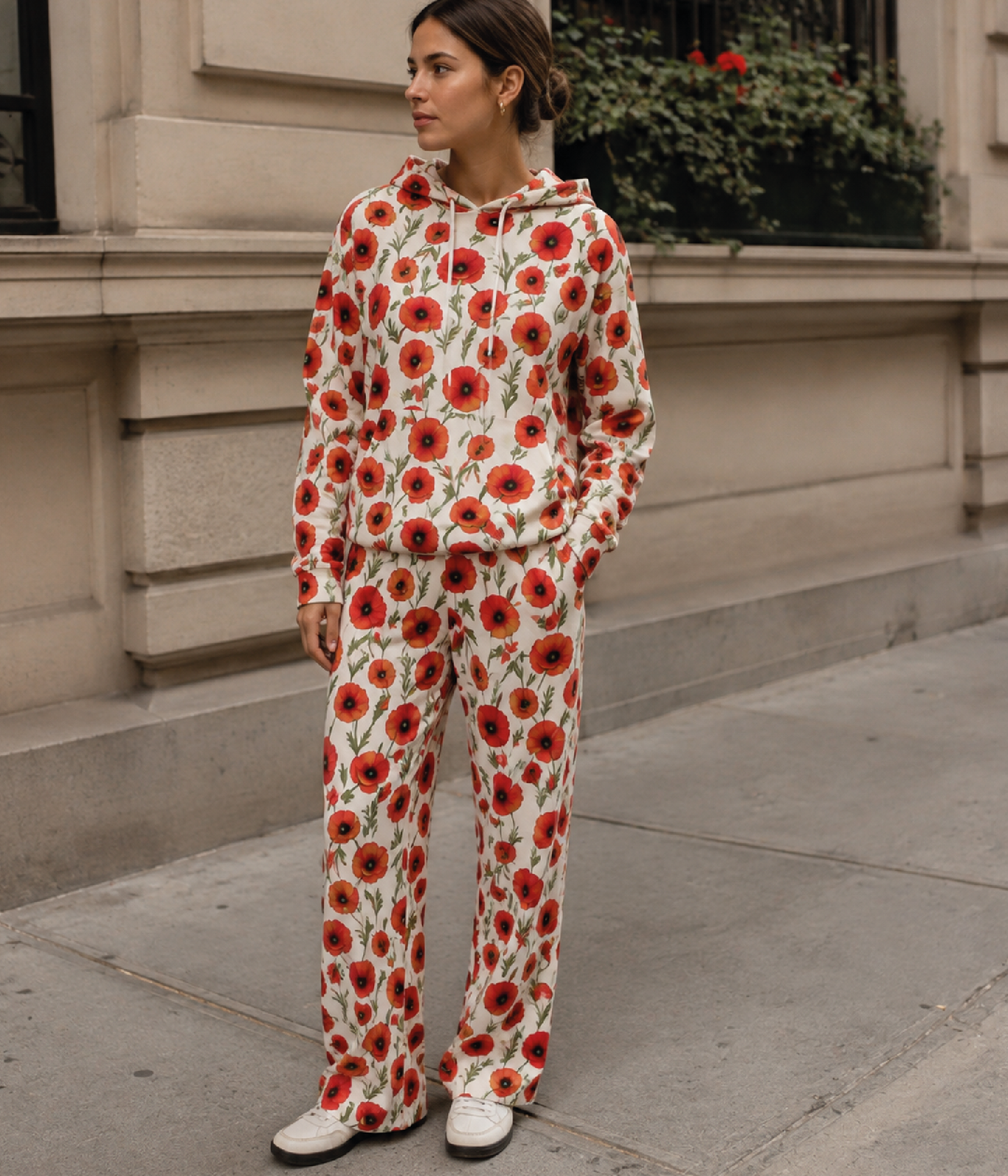 Laurel Set White Poppy