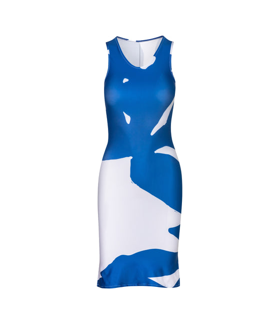 Mini Skin Dress Blue Palms