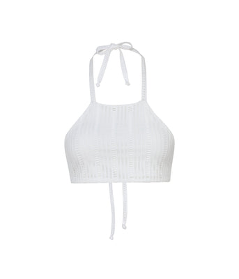 Verdelimon - Top - Paradis - Les Coquettes - Ivory Geometric - Front
