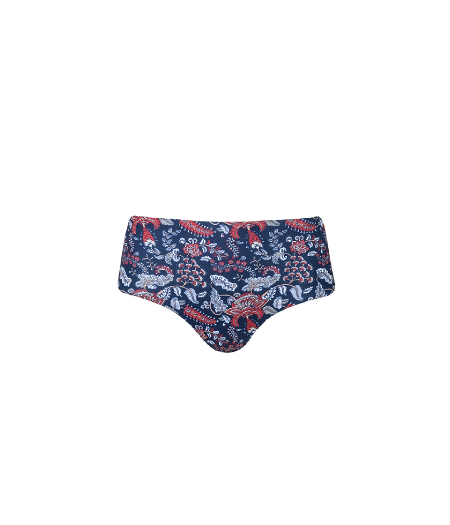 Load image into Gallery viewer, Verdelimon - Bikini Bottom - Angeles - Printed - Blue Floral - Front

