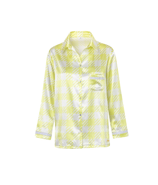 Verdelimon - Shirts - Bali - Printed - Yellow Squares - Front