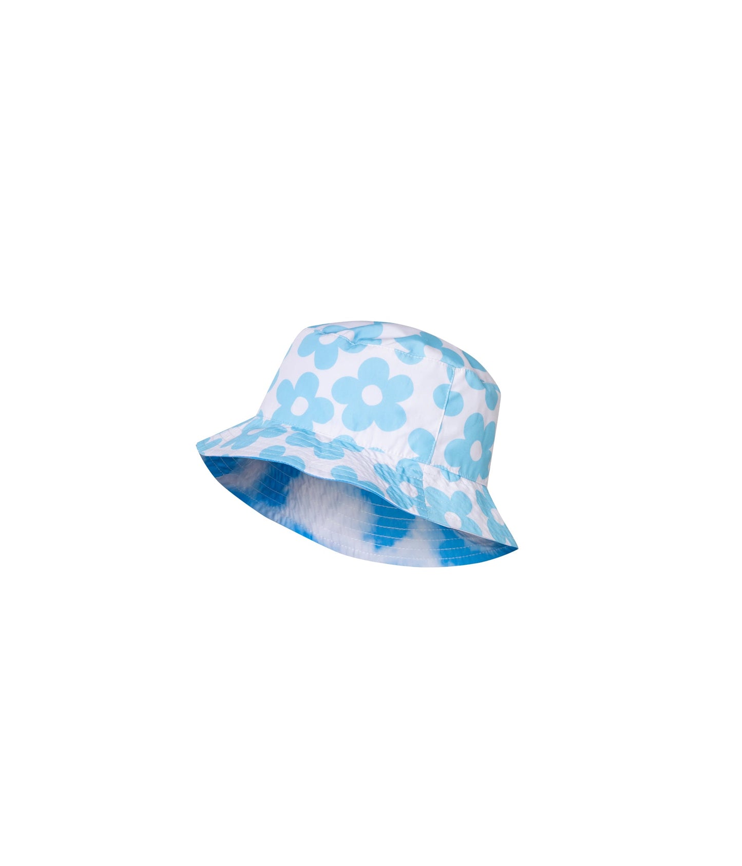 Load image into Gallery viewer, Verdelimon - Bucket Hat - Dreamland - Funky Flowers - Sky - Back

