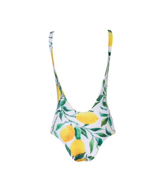 Load image into Gallery viewer, Verdelimon - One Pieces - Creta - Limones Loulou - Yellow Stripes Loulou - Back
