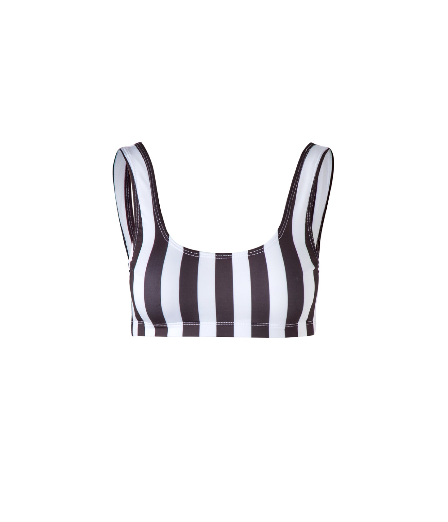 Verdelimon - Bikini Top - Cupertino  - Printed - Black Stripes - Front