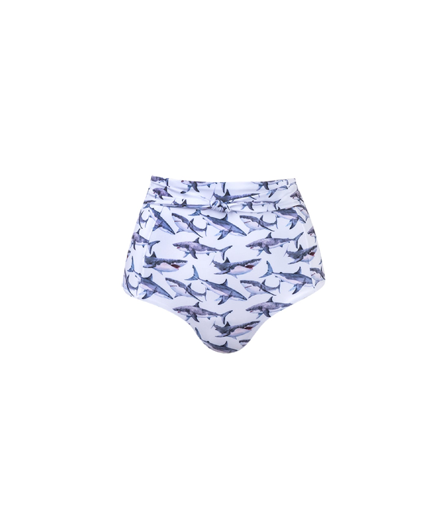 Verdelimon - Bikini Bottom -  Liguria - Printed - White Sharks - Front