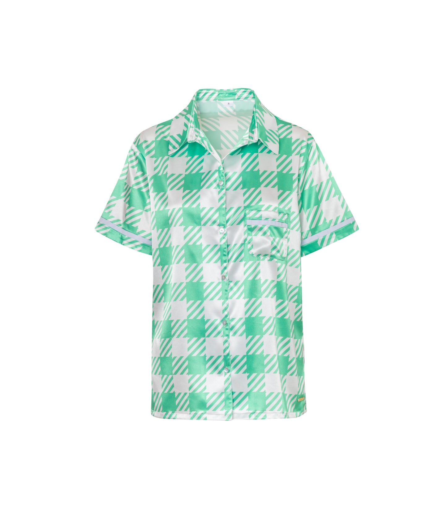 Verdelimon - Shirts - Malambo - Printed - Green Squares - Front