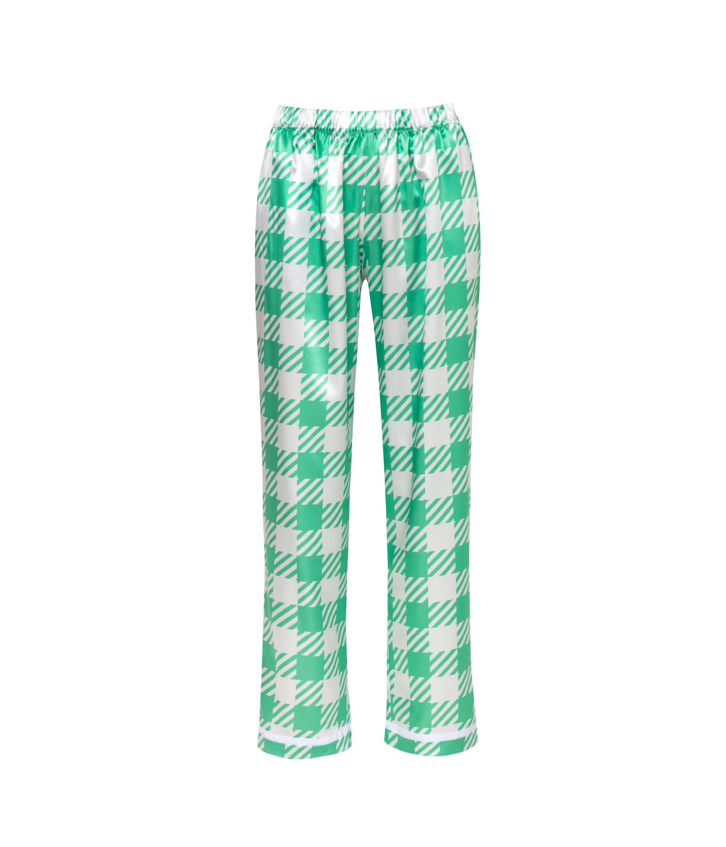 Verdelimon - Pants - Maui - Printed - Green Squares - Front