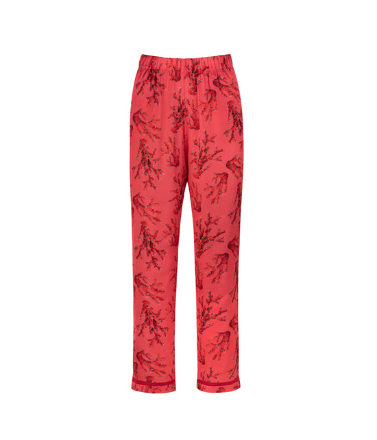 Verdelimon - Pants - Maui - Printed - Pink Corals - Front