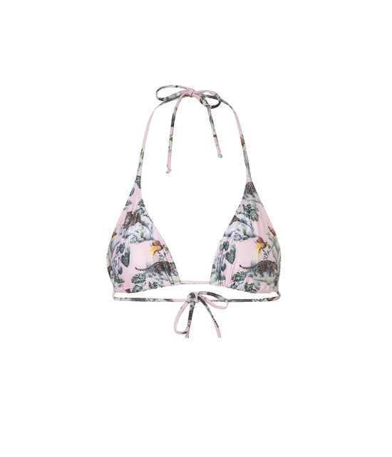 Load image into Gallery viewer, Verdelimon - Bikini Top - Moa - Printed - Pink Jungle - Front
