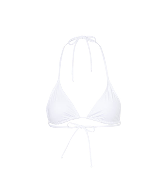 Load image into Gallery viewer, Verdelimon - Bikini Top - Moa - Printed - White - Front
