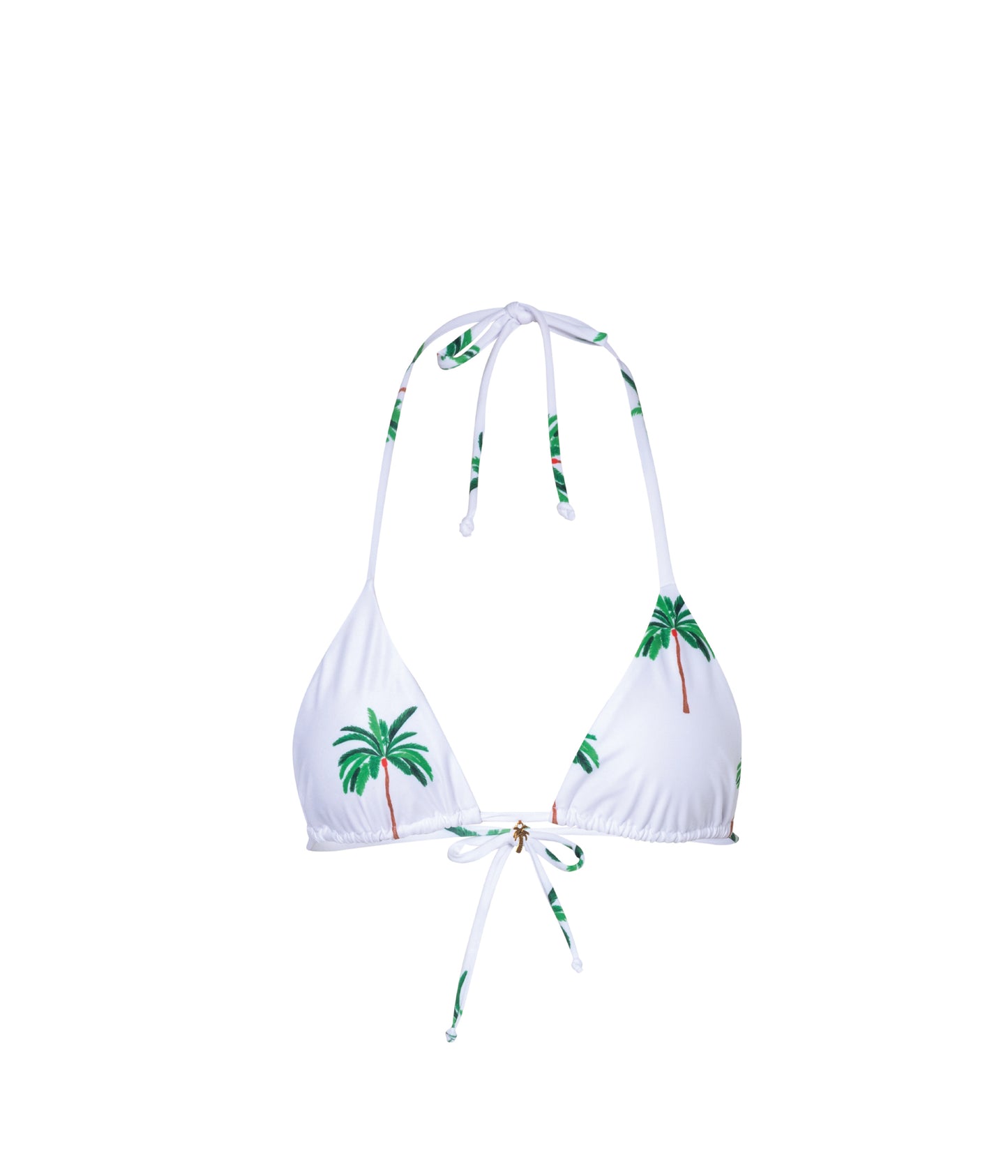Load image into Gallery viewer, Verdelimon - Bikini Top -  Moa - Printed - White Palmeras  - Front 
