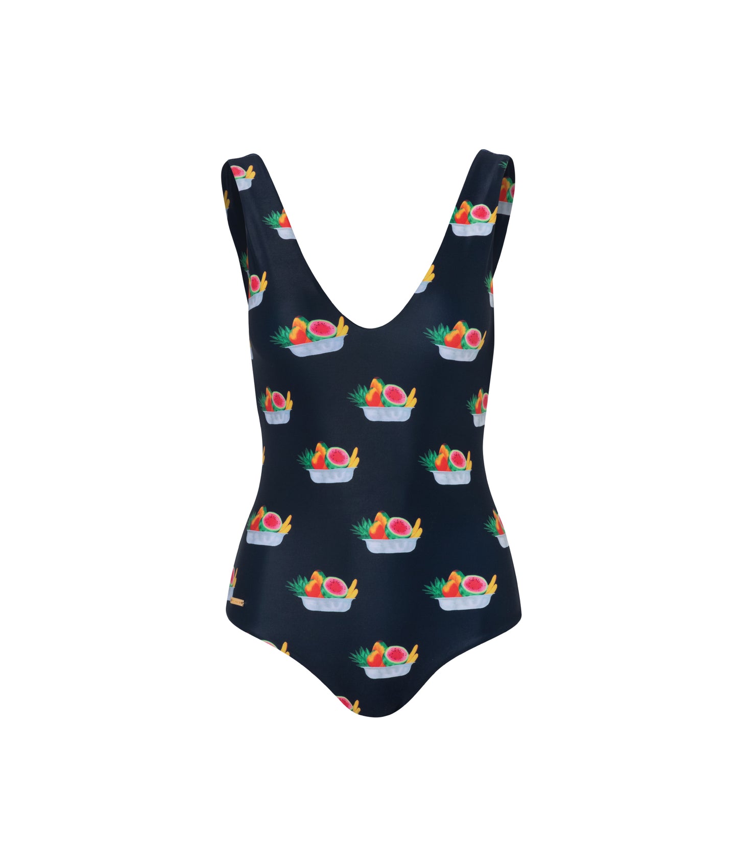 Load image into Gallery viewer, Verdelimon - One Piece - Nasau - Printed - Black Fruteros - Front
