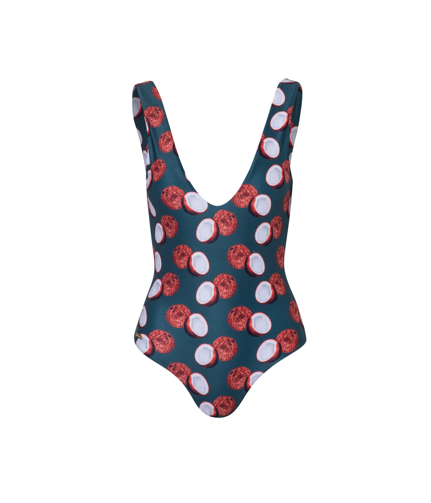 Load image into Gallery viewer, Verdelimon - One Piece - Nasau - Printed - Petrol Blue Cocos - Front
