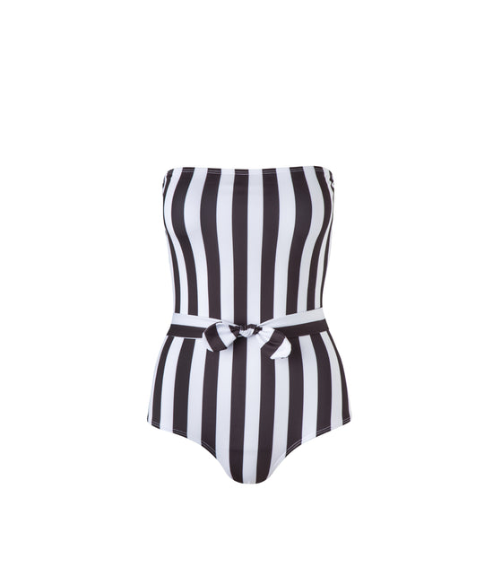 Verdelimon - One Piece - Porto - Printed - Black Stripes - Front