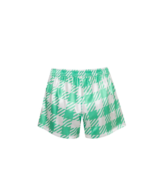 Santorini Shorts Green Squares