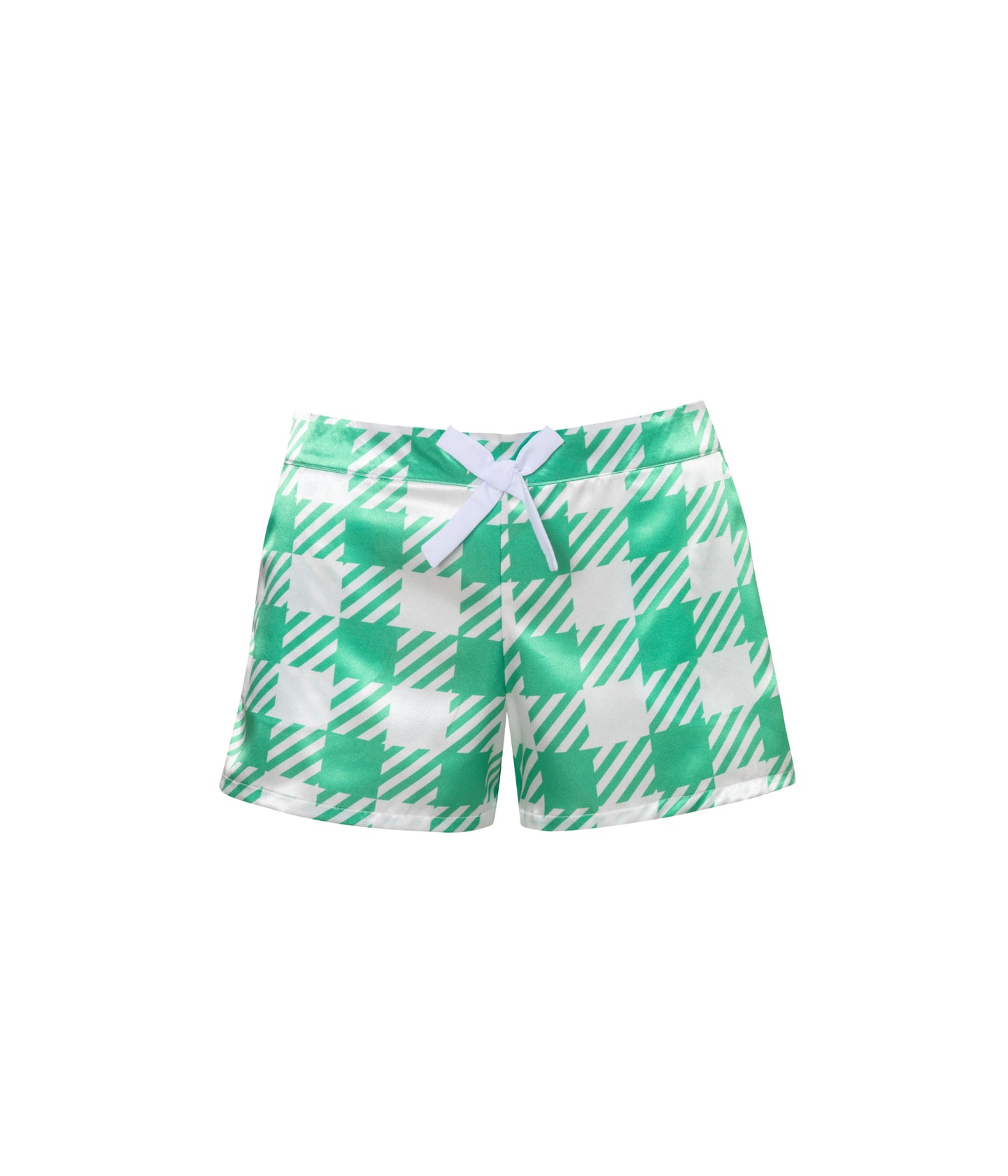 Load image into Gallery viewer, Verdelimon - Shorts - Santorini - Printed - Green Squares - Front

