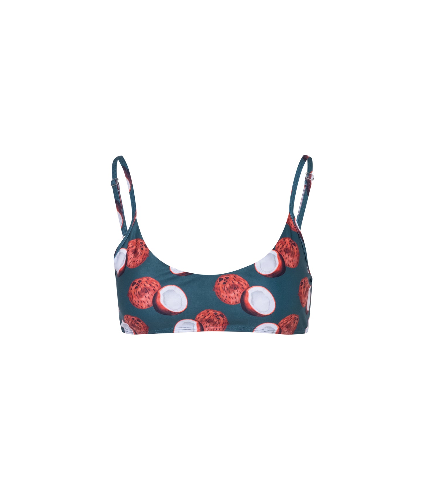 Load image into Gallery viewer, Verdelimon - Bikini Top - Sol - Printed - Petrol Blue Cocos - Front
