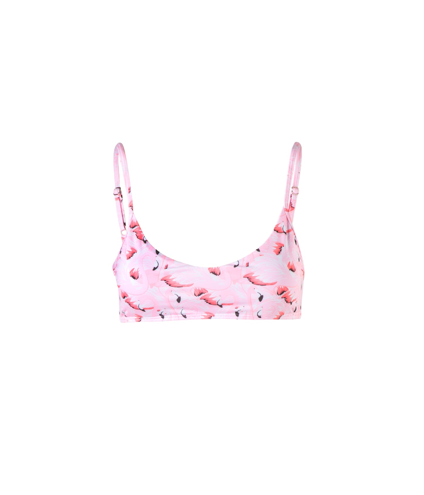 Load image into Gallery viewer, Verdelimon - Bikini Top - Sol - Printed - Pink Flamingos - Front
