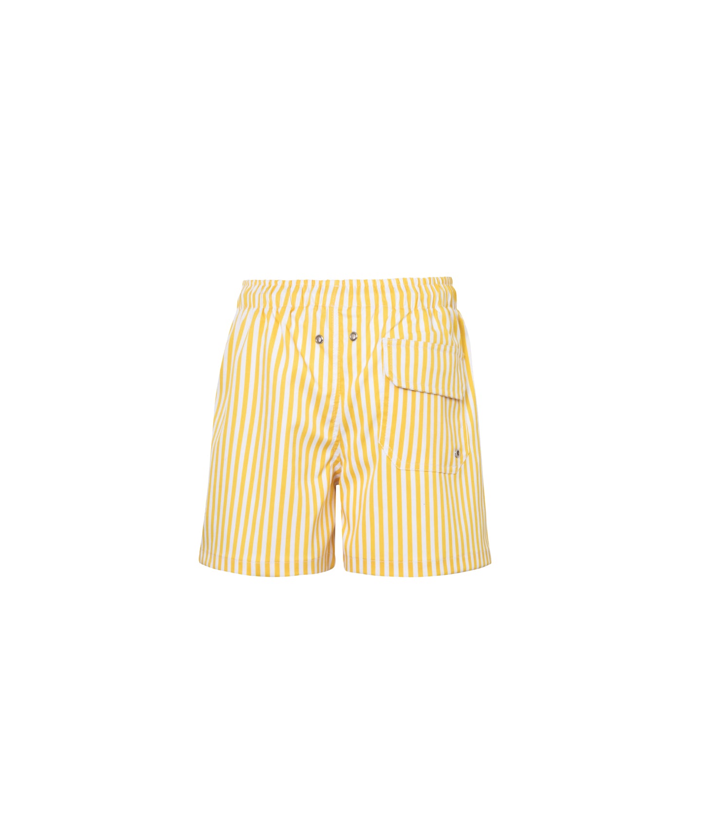 Load image into Gallery viewer, Verdelimon - Swim Trunk - Limones Loulou - Yellow Stripes Loulou - Back
