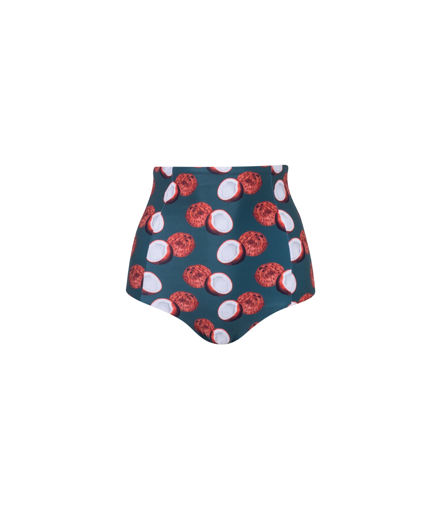 Load image into Gallery viewer, Verdelimon - Bikini Bottom - Tottori - Printed - Petrol Blue Cocos - Front
