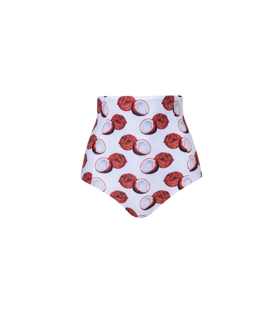 Verdelimon - Bikini Bottom - Tottori - Printed - White Cocos - Front