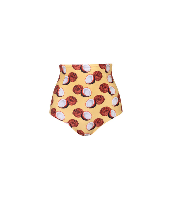 Load image into Gallery viewer, Verdelimon - Bikini Bottom - Tottori - Printed - Yellow Cocos  - Front
